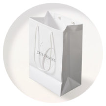 Elegantes modernes Monogramm | Grau & Weiß (editie