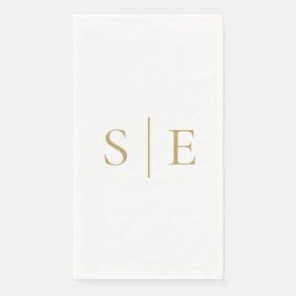 Elegantes, modernes Monogramm Minimalistisch Serviette