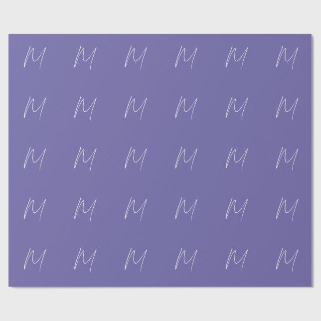 Elegantes modernes Monogramm mit eigenem Namen Geschenkpapier (Flach)