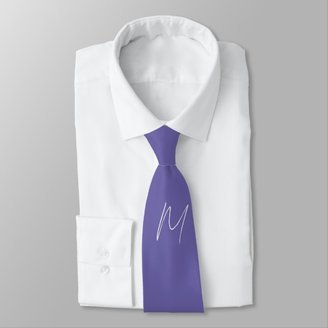 Elegantes modernes Monogramm mit eigenem Namen Krawatte (Gebunden)