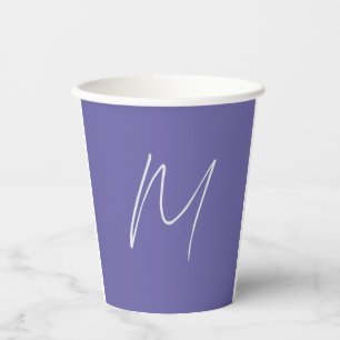 Elegantes modernes Monogramm mit eigenem Namen Pappbecher