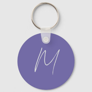 Elegantes modernes Monogramm mit eigenem Namen Schlüsselanhänger