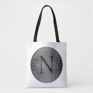 Elegantes modernes Monogramm mit Schwarz-Weiß-Scha