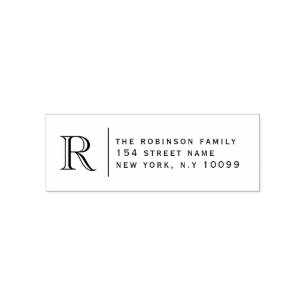Elegantes modernes Monogramm Permastempel