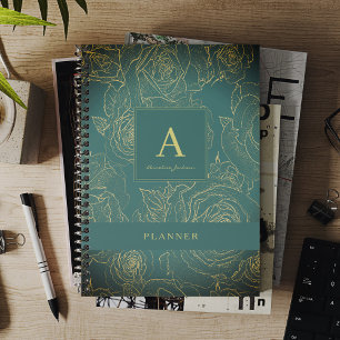 Elegantes modernes Monogramm und Name Smarald Planer