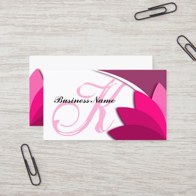 Elegantes modernes Monogramm Visitenkarte (Vorderseite/Rückseite Beispiel)