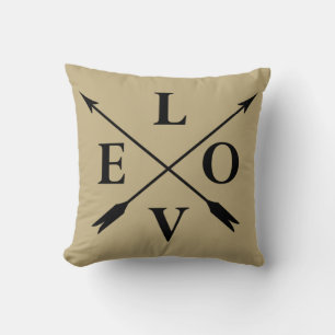 Elegantes modernes monogrammiertes Liebes-Design Kissen