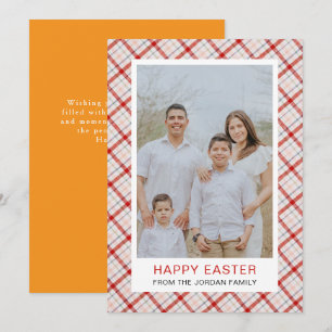 Elegantes modernes Muster Frohe Ostern Foto Feiertagskarte