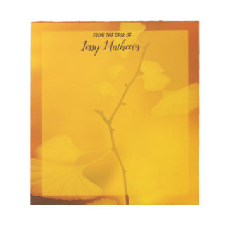 ELEGANTES MODERNES ORANGEFARBENES BLUMEN-WATERCOLO NOTIZBLOCK