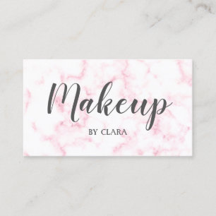 elegantes modernes Pastellrosa- und Weiß-Imitat Visitenkarte