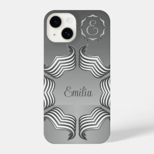 Elegantes modernes Peeking Heart Monogram iPhone 1 iPhone 14 Hülle