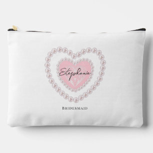 Elegantes modernes Perlen-Herz-Geschenk zur Hochze Zubehörtasche