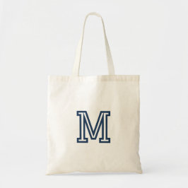 Elegantes modernes preppy Monogramm Anfangs Navy B Tragetasche