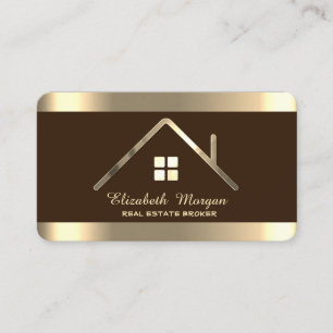 Elegantes modernes professionelles Hausdach Immobi Visitenkarte