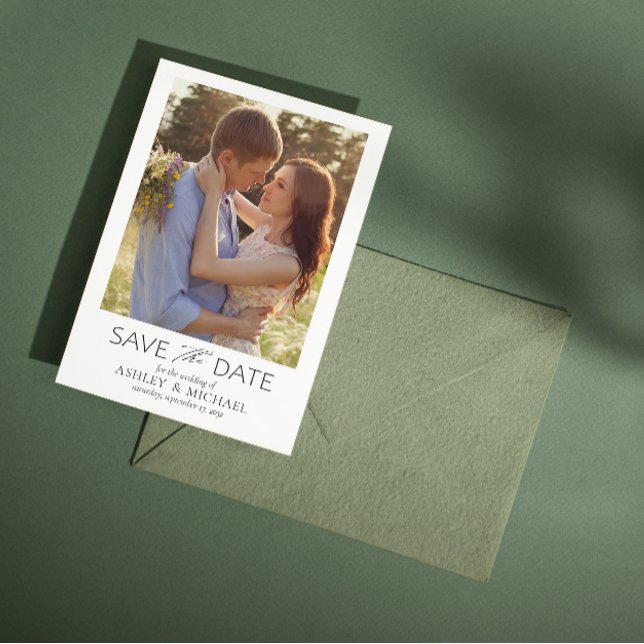 Elegantes, modernes QR-Foto Save The Date (Save Our Date! 💍 #ForeverLove)