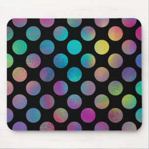 Elegantes modernes Rainbow Polka Dots Muster Mousepad