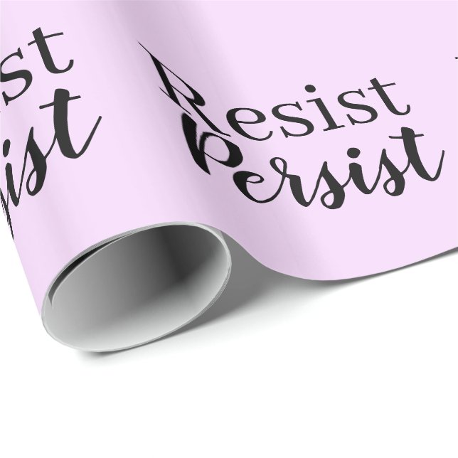 Elegantes, modernes Resist Persist inspirierendes  Geschenkpapier (Rolleneckpunkt)