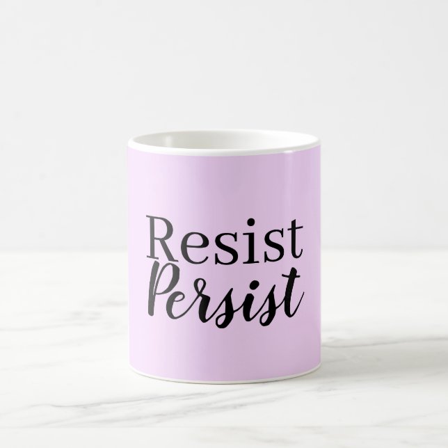Elegantes, modernes Resist Persist inspirierendes  Kaffeetasse (Mittel)