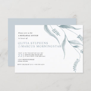 Elegantes, modernes, robustes Blue Foliage Einladung