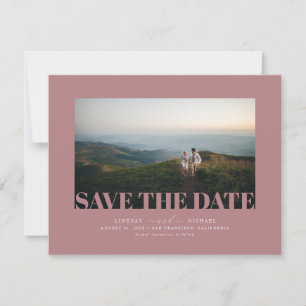 Elegantes modernes, rosa -Foto Save The Date