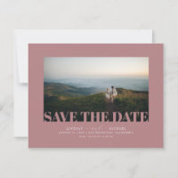 Elegantes modernes, rosa Save the Date Foto