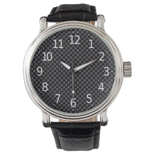 Elegantes modernes rosa Zaunkettenmuster Armbanduhr