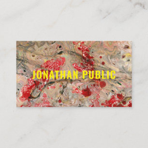 Elegantes, modernes, rotes, braunes Abstraktes Tem Visitenkarte