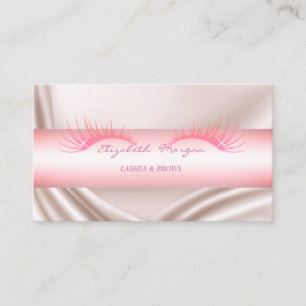 Elegantes modernes Satin, falsche Wimpern Visitenkarte
