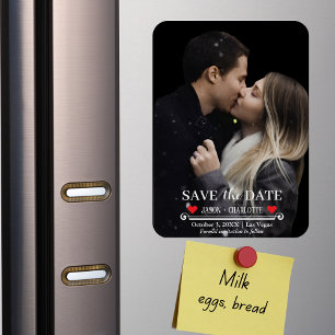 Elegantes, modernes Save the Date Foto-Template Magnet