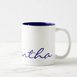 elegantes, modernes schicke, trendige monogramm bl zweifarbige tasse<br><div class="desc">Dieses atemberaubende, raffinierte Design zeigt Ihren Namen in blau auf weißem Hintergrund. Dieses elegante Design in einer zeitgenössischen Präsentation macht das perfekte Geschenk für die stilvolle Frau.</div>