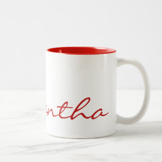 elegantes, modernes schicke, trendige monogramm ro zweifarbige tasse