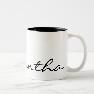 elegantes, modernes schicke, trendige monogramm sc zweifarbige tasse