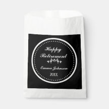 Elegantes modernes Schwarz-Weiß-Happy-Rente