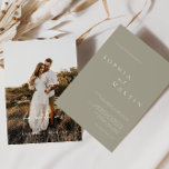 Elegantes Modernes Script Foto Klassische Hochzeit Einladung<br><div class="desc">Konzipiert zur Koordination mit der "Moderne Klassik" Hochzeitskollektion. Klicken Sie zum Ändern der Details auf "Personalisieren". Klicken Sie auf den Link Sammlung auf dieser Seite,  um alle passenden Elemente in diesem schönen Design anzuzeigen,  oder sehen Sie sich die Auflistung an https://bit.ly/3H2bCfh</div>