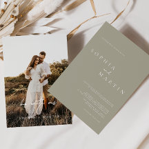 Elegantes Modernes Script Foto Klassische Hochzeit