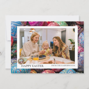 Elegantes, modernes Script Happy Oaster Foto Feiertagskarte