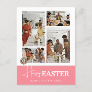 Elegantes, modernes Script Happy Oaster Foto Feiertagspostkarte