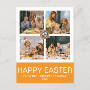 Elegantes, modernes Script Happy Oaster Foto Feiertagspostkarte