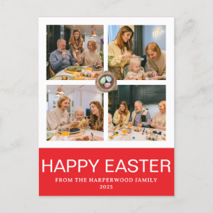 Elegantes, modernes Script Happy Oaster Foto Feiertagspostkarte