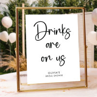 Elegantes modernes Skript | Party Bar Schild