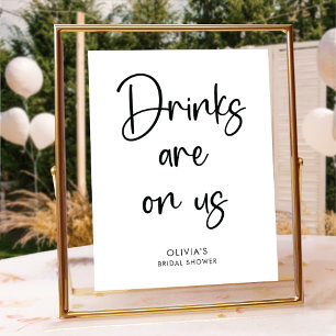 Elegantes modernes Skript   Party Bar Schild