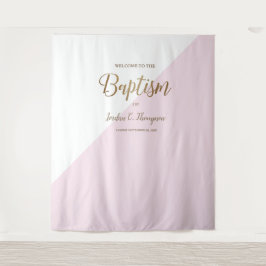 Elegantes modernes Taufbecken im Foto Wandteppich