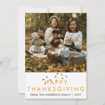 Elegantes modernes Thanksgiving-Familienfoto Herbs