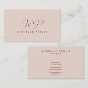 Elegantes modernes Typografie-Script Monogram Visitenkarte