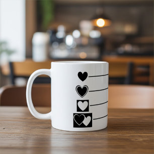 Elegantes, modernes und Niedliches Herz Kaffeetasse