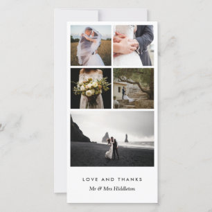 Elegantes, modernes Verheiratetes Paar Vielen Dank Dankeskarte