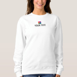 Elegantes modernes Vorlagenbild Text Name Damen Sweatshirt