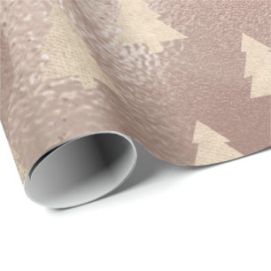 Elegantes, modernes Weihnachtsbaummuster Geschenkpapier