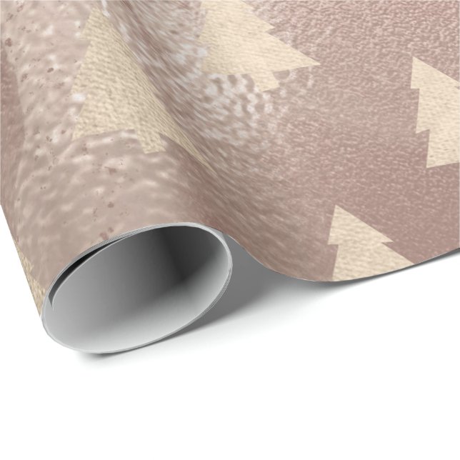 Elegantes, modernes Weihnachtsbaummuster Geschenkpapier (Rolleneckpunkt)