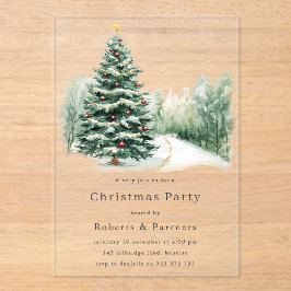 Elegantes, modernes Weihnachtsfest im Unternehmen Acryleinladungen